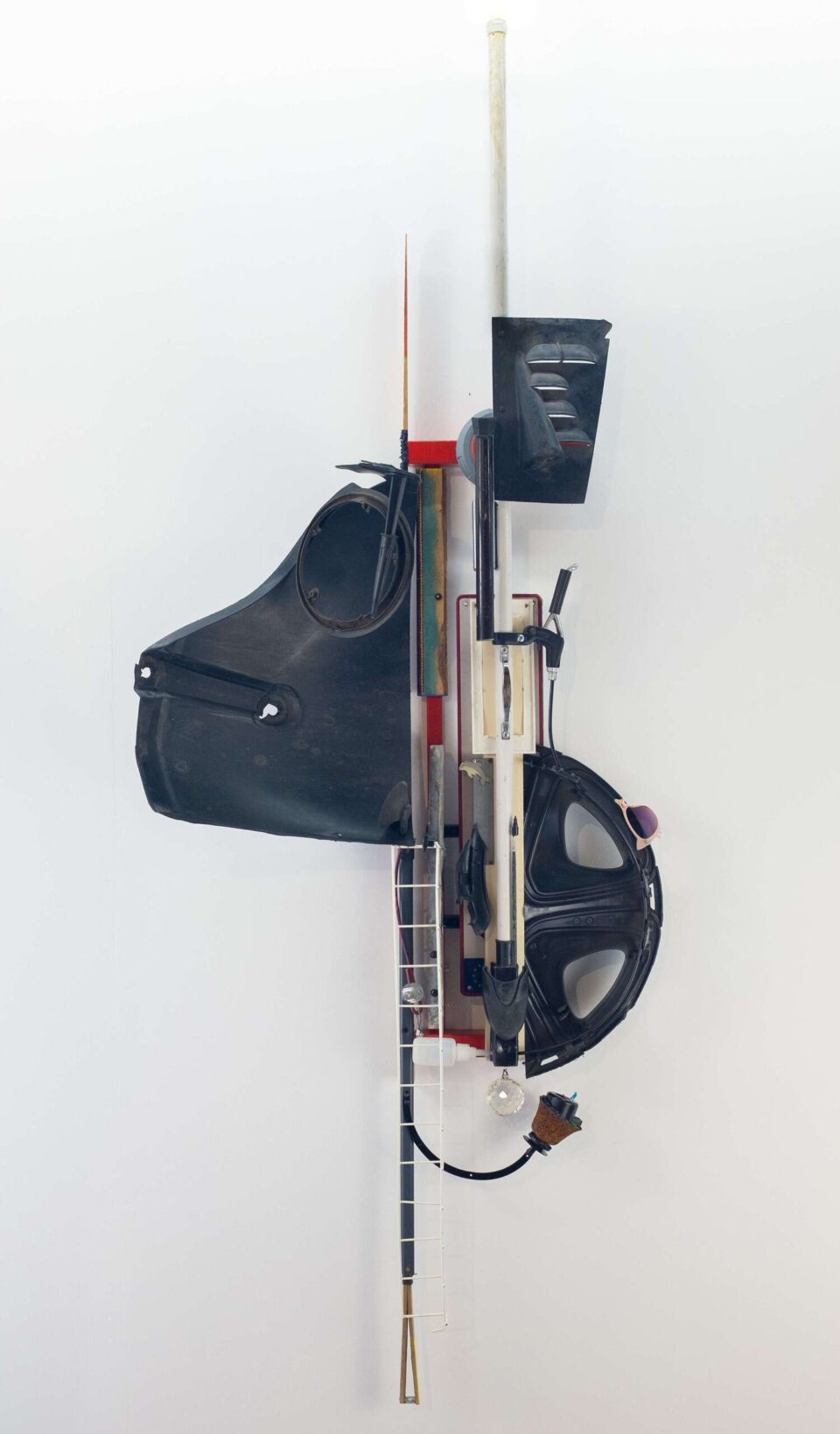Car Parts on Red n White 2023 180x64x28 cm